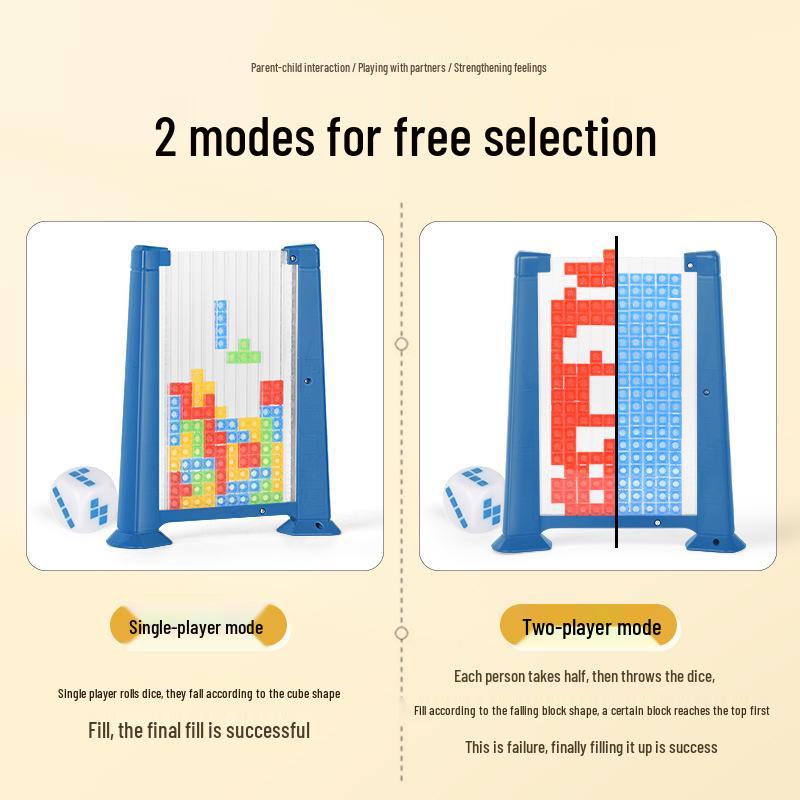 3D Children's Educational Puzzle Game: Russian Blocks Building Tabletop Toy