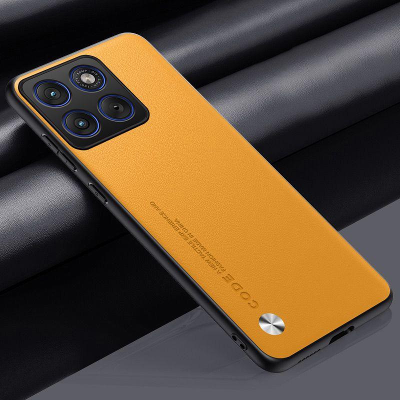 

Чехол-крышка для Motorola Moto Edge70, Роскошная задняя панель из ПУ-кожи для Moto X70 Air, Силиконовый чехол для телефона, Ударопрочный, Защита от падения, Funda Motorola Edge 70 жёлтый