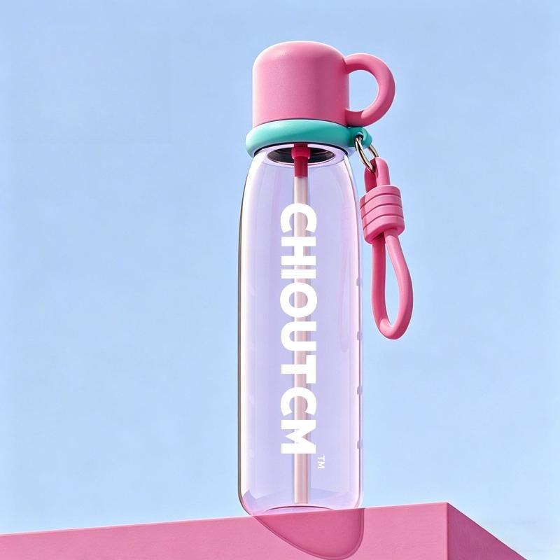 Large Capacity Straw Cup Shatter-resistant & High Temperature Resistant Portable Sports Water Bottle for Students Outdoor Use