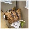 IELGY Commuter Straw Tote Bag Large Capacity All-Match Woven Shoulder Bag