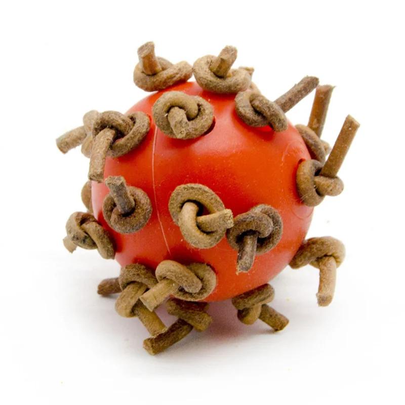 Bird Ball Chew Toy with Knots 4cm Dia Foot Toy Suitable for Amazon Parrot Macaw Eclectus African Grey Cockatoo