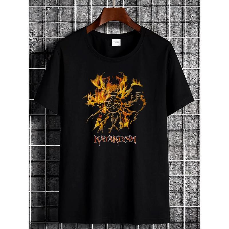 European Size Kataklysm BAND Logo Black T SHIRT Short Sleeve All Sizes S toTA4486 Stylish Homme Breathable Slightly Soft Versatile Designer Clothes