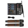 4 Channel Small Bluetooth Stereo Mixer with 2 Wireless Microphones Family Stereo Processor for Live