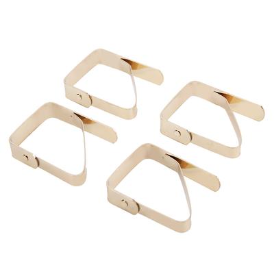 4 Stück Edelstahl-Tischdecken-Clips, rutschfeste Tischdeckenhalter, Klemmen, 5 x 4 cm