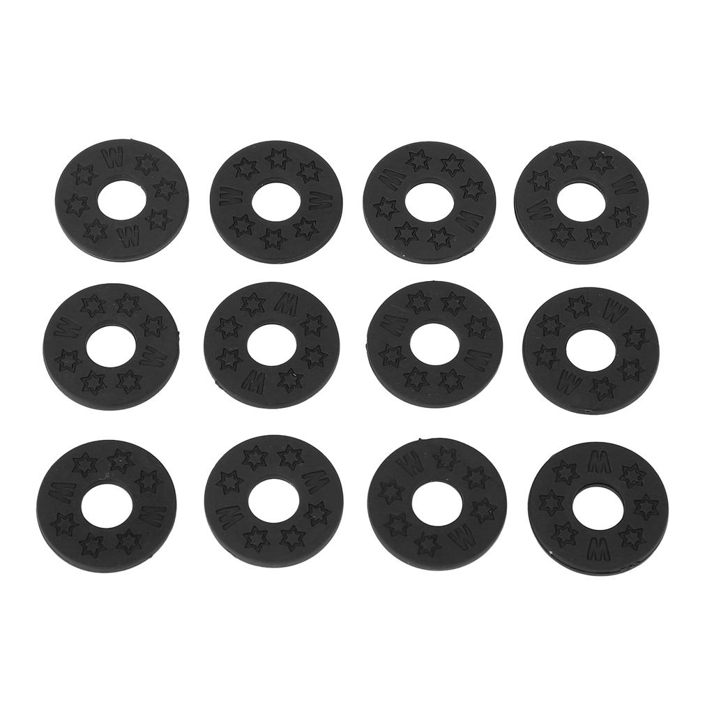 12PCS Guitar Strap Non Slip Locks PE Material Strap Protector Blocks for Acoustic Guitar Ukulele Bass
