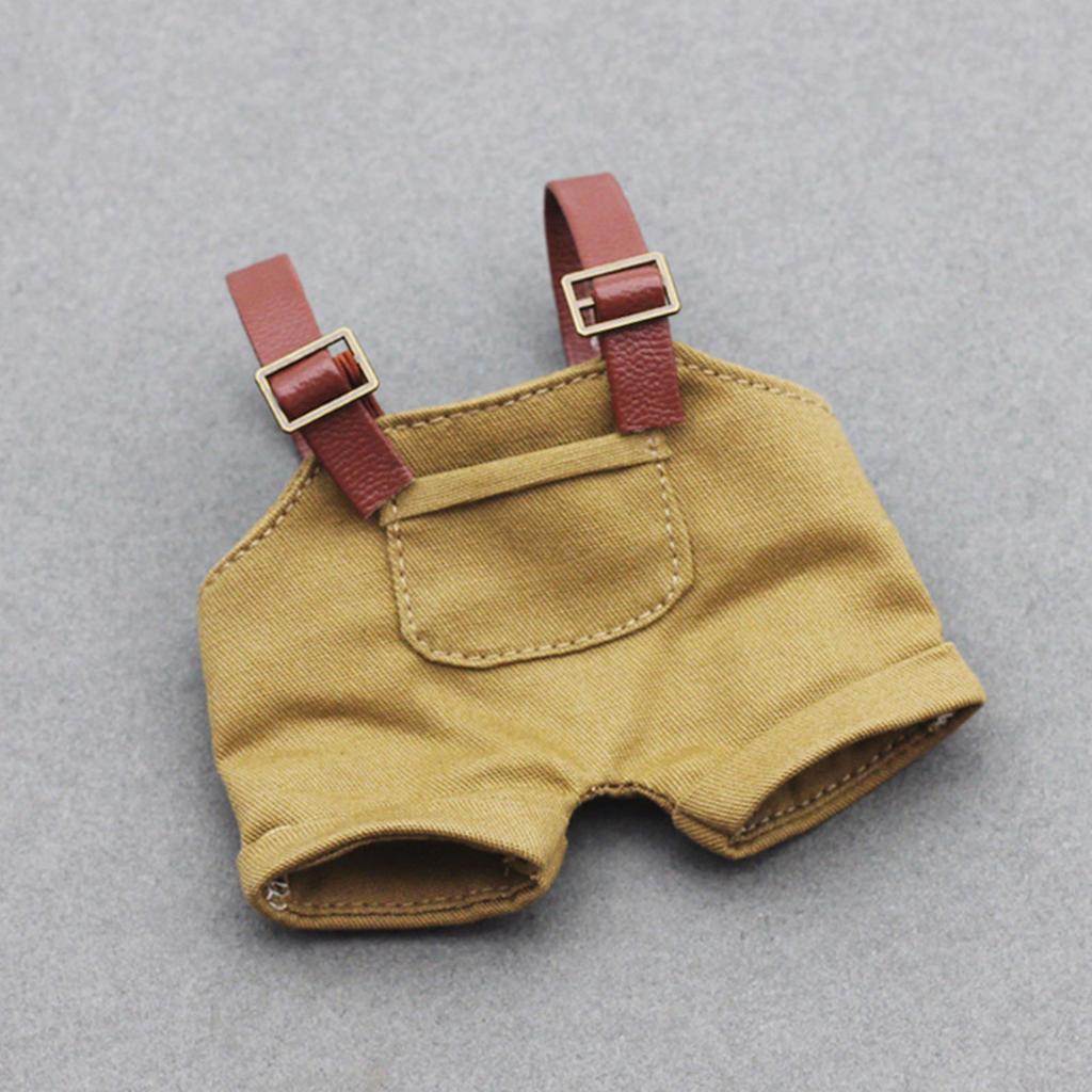 17Cm Cotton Doll Pocket Overalls For Labubu Figure Doll Plush Doll Soft Fabric Display Dressingup Accessories Outfit
