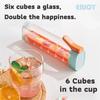 Eco-Friendly 6-Cell Ice Cube Mold One-Press Easy Out Silicone Ice Tray With Container Quick Freeze Diy Maker For Home Kitchen