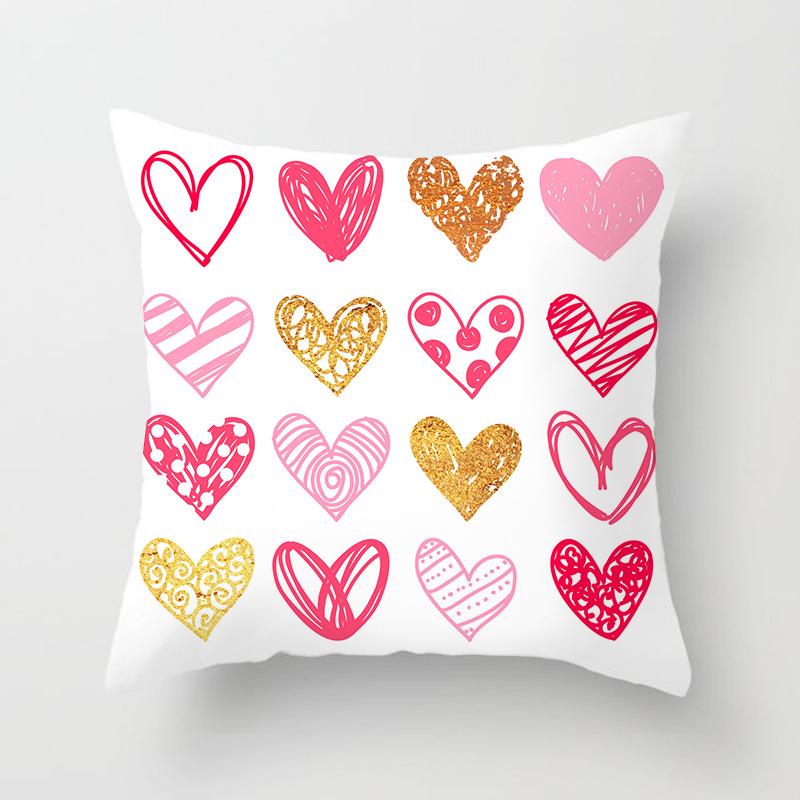 Valentine's Day Digital Printed Car Pillow Cushion Cover Core-Free Home Soft Decoration