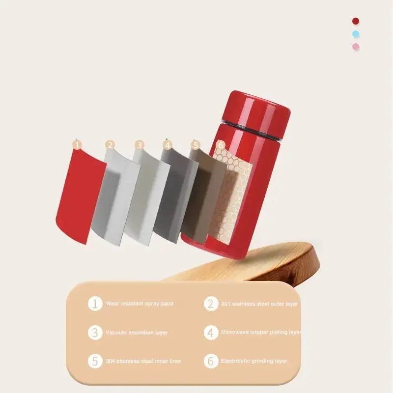 Portable 160ml Mini Pocket Cup Stainless Steel Milk Tumbler Coffee with Lid Creative Gift Cup Water Bottle Solid Color Mug