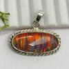 Natural Opal Pendant Multicolor 29 ct 925 Sterling Silver October Birthstone for Gem Collections