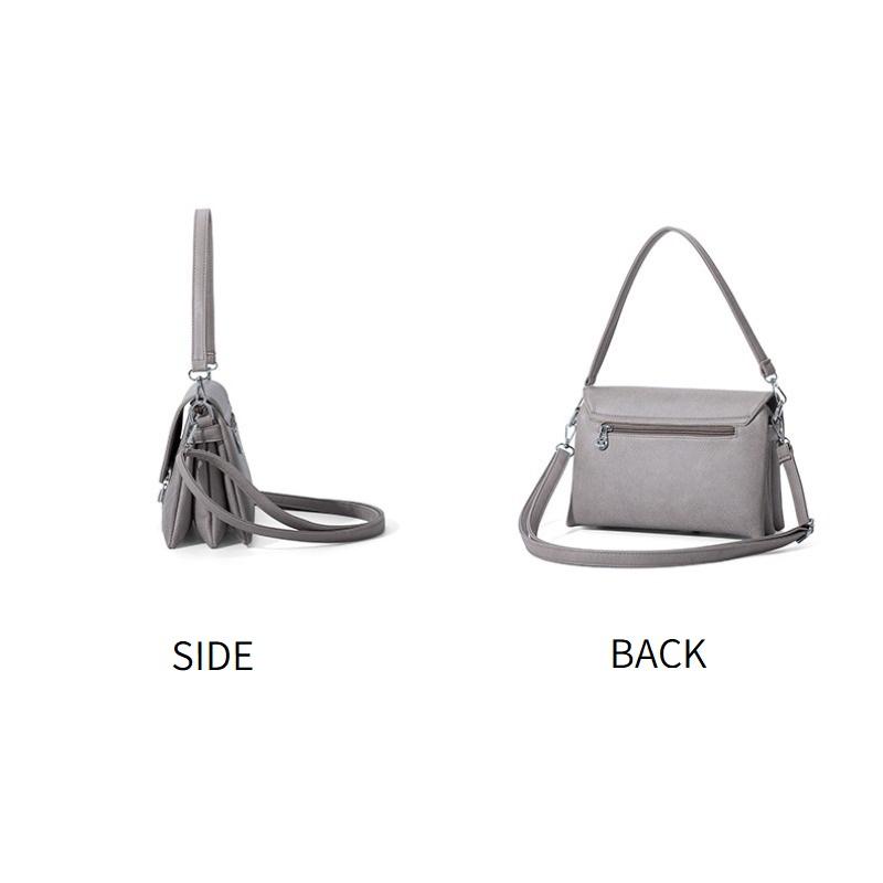 Large Capacity PU Leather Crossbody Bag for Commuting