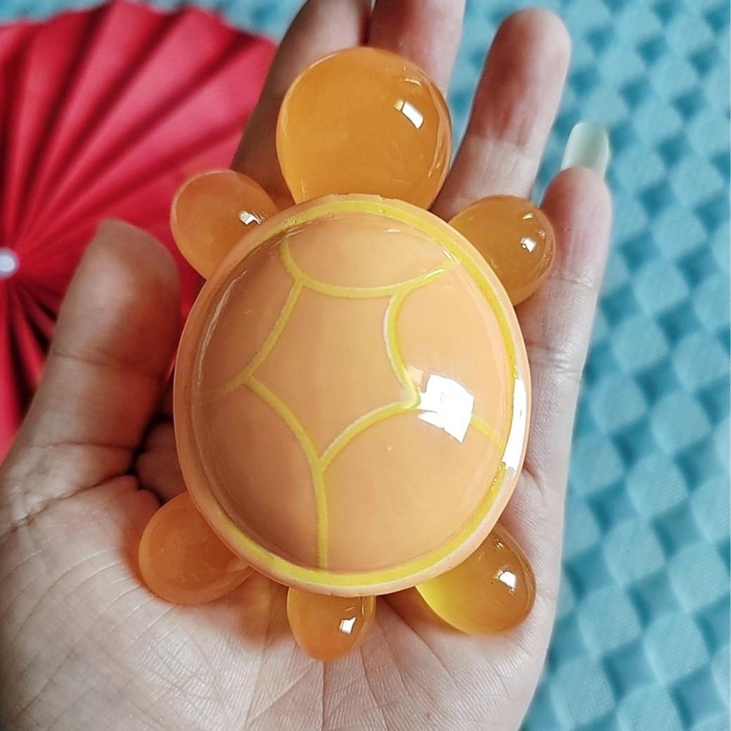 

1 шт. Милые большие светящиеся черепахи, светящиеся в темноте, миниатюрные черепахи, микропейзаж, детские игрушки, украшение для дома, подарок L оранжевый