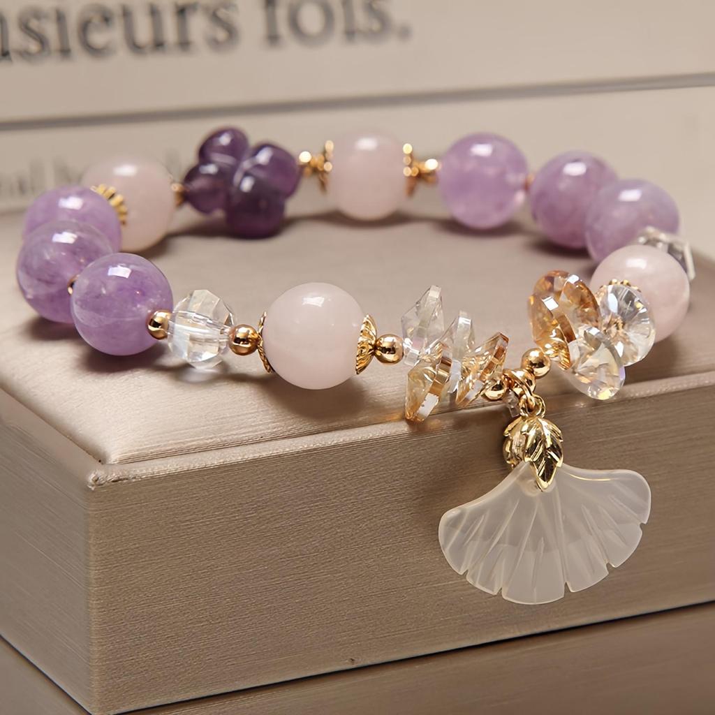 Fashion Lavender Romantic Amethyst Bracelet For Women With Sparkling Star Zircon Jewelry, Birthday Gift, Valentine's Day Gift