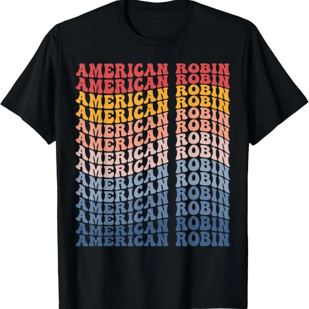 

American Robin Groovy Retro T-Shirt XXXL чёрный