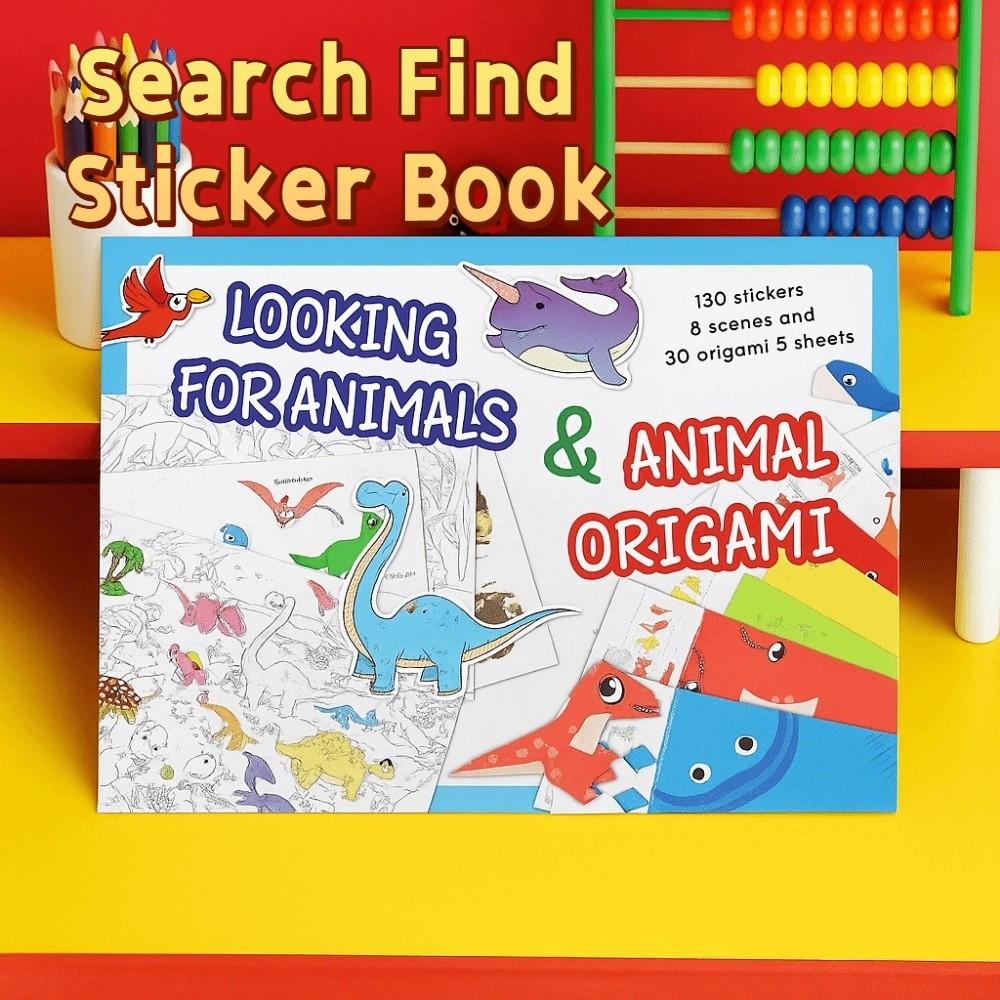 Creative Search Find Sticker Book Funny Digital Sticker Book 3D Origami Books Early Education