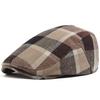 Men's Women Vintage Fashion Plaid Flat Cap Casual Ivy Newsboy Hat Breathable Lightweight Retro Beret For Spring Summer Unisex