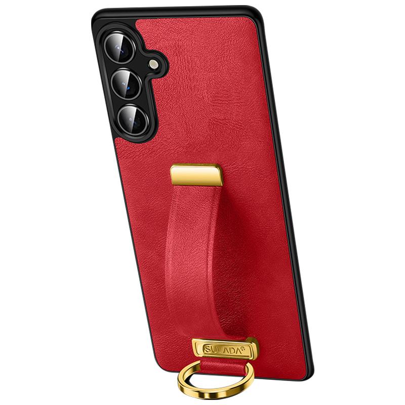 

SULADA Fashion Series для Samsung Galaxy S25 Чехол-браслет с подставкой и кожаной задней крышкой для телефона F