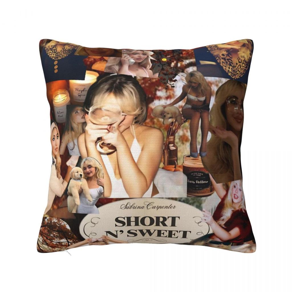 Sabrina Carpenter American Singer Pillow Cover Fashion Pillow Case Soft Cushion Cover Pillowcases For Sofa Home Decoration