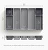 Joseph Joseph Drawer Storage Trays, Gray, Blox Silicone, 85199, 7-Piece Set [Authentic]