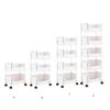 Easy Access Open Top Storage Rack Convenient Rolling Storage Rack Stylish Shelves with Hooks for Bathroom Stairwell Use
