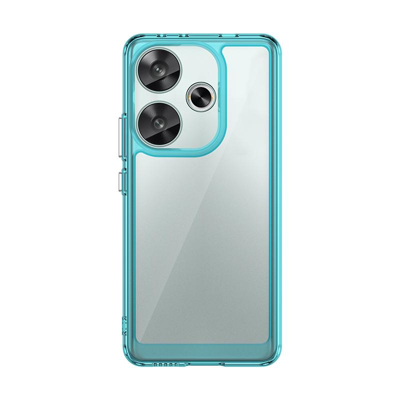 For Poco F6 Clear Case For Xiaomi Poco F6 Fundas Cover Coque Hard Translucent Soft TPU Frame Protective Phone Case Poco F6