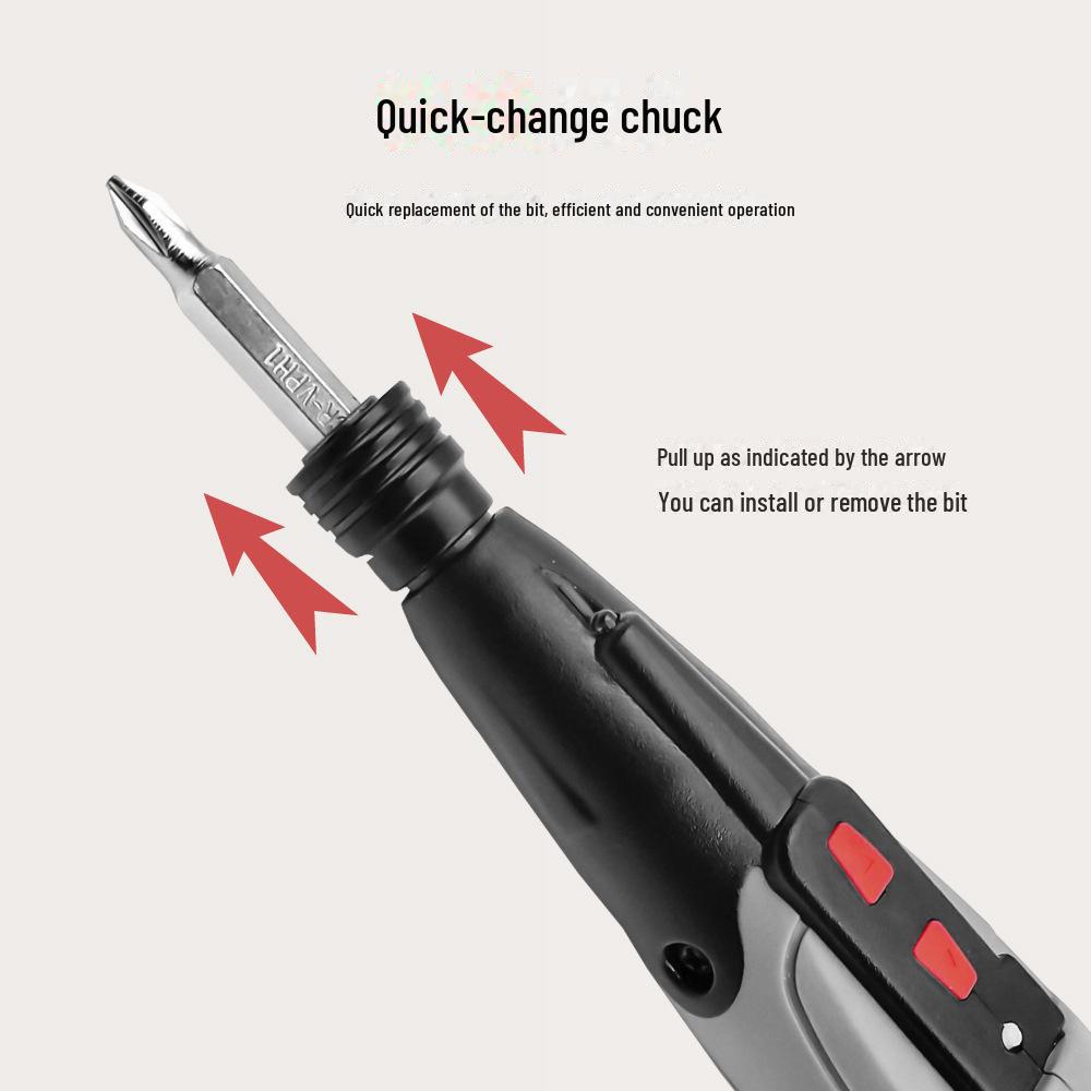 3.6V Rechargeable Electric Screwdriver with Lithium Battery and Straight Handle Repair Tool Set