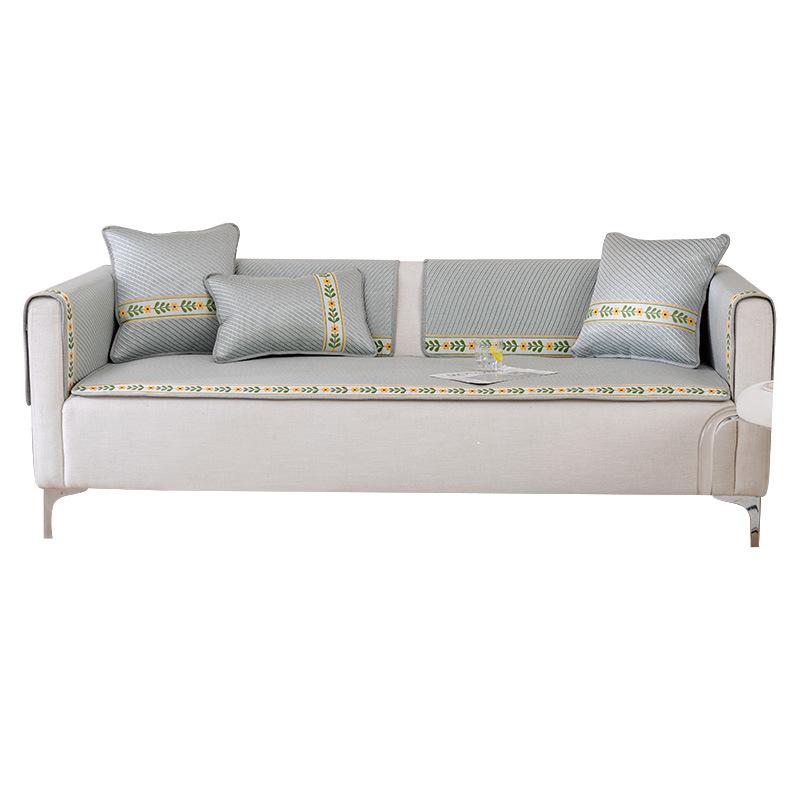 Summer Sleeping Mat Sofa Cushion Cooling Mat for Summer Popular Solid Wood Leather Sofa Cover Slipcover Full Covered Cushion