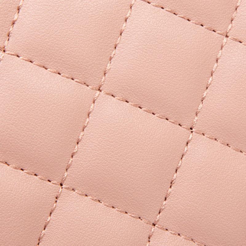 Women Quilted Crossbody Shoulder Bag With Chain Strap Solid Color Pu Leather Small Square Bag