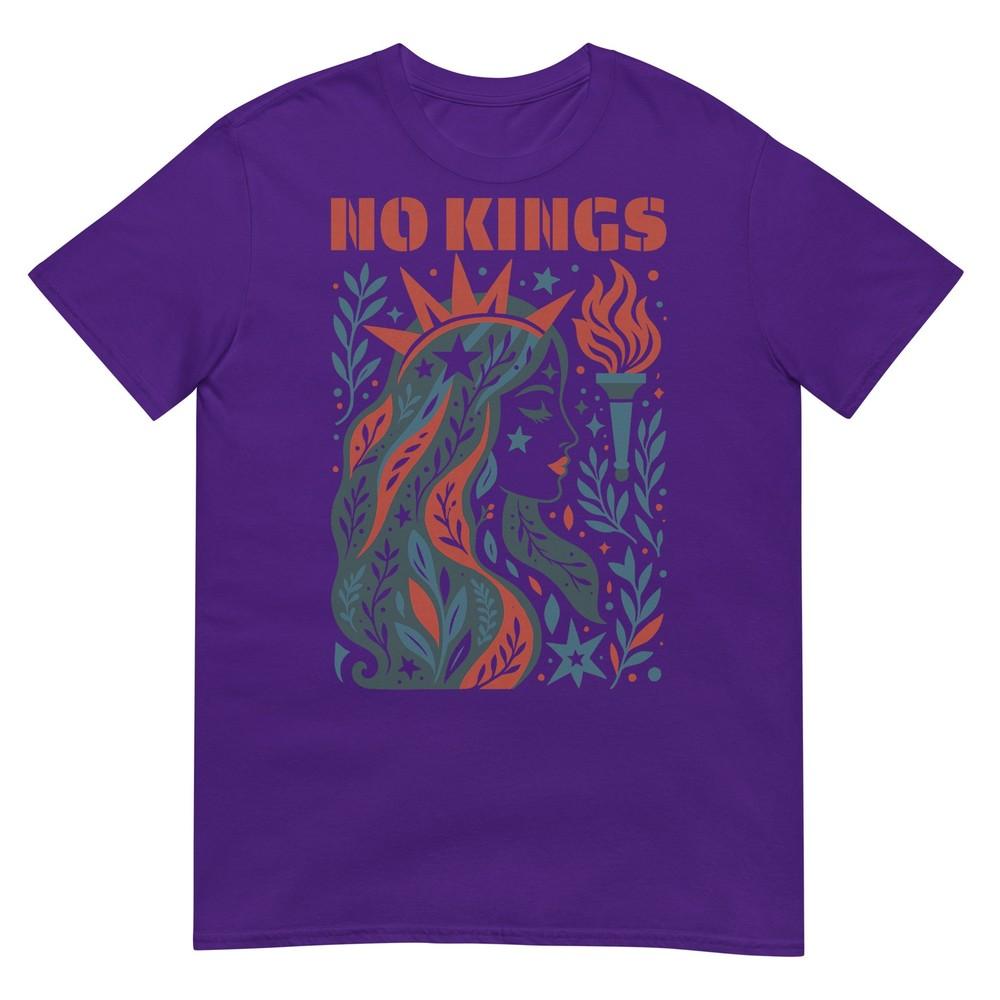 No Kings Retro Patriotic Unisex Liberty Art 4th Of July TShirt