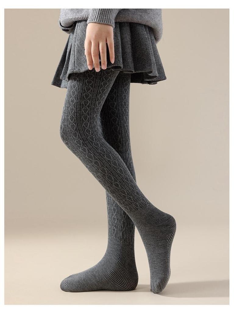 Girls' Thin Fleece Dance Tights: Warm, Thickened White Pantyhose for Autumn/Winter