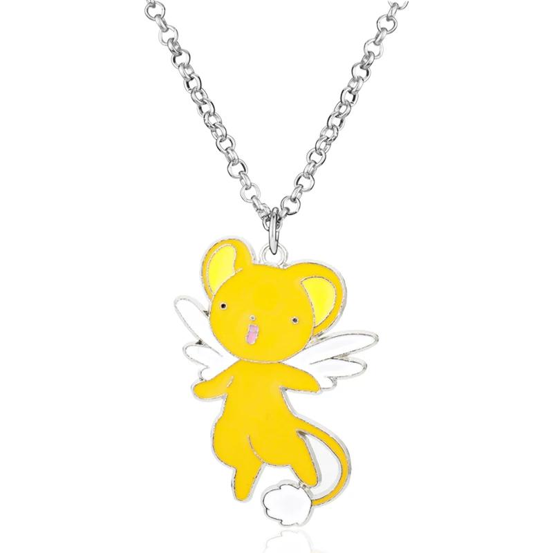Cartoon Anime Card Captor Sakura Choker Halsketten Cardcaptor Sakura Clow Anhänger KINOMOTO Versiegelungsstab Statement Halskette