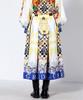 Greedius Print Pleated Skirt
