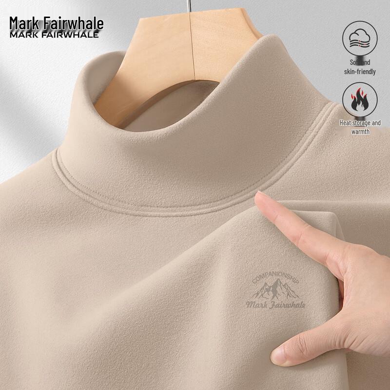 Mark Fairwhale Men s Thermal Half-High Collar Long Sleeve T-Shirt 2XL