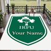 Custom Text Printed Rug Ireland Rugby Non Slip Floor Carpet For Home Room Decor