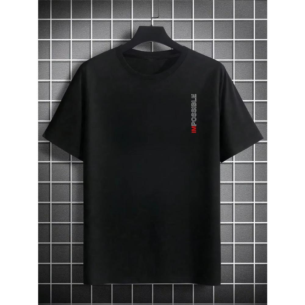 Creative Design T-shirt Men's Summer Casual Fashion Trend Round Neck Short Sleeve Loose and Comfortable Pure Cotton Men Clothing