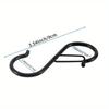 20pcs Set S-Shape Hooks with Safety Buckle Heavy Duty Black Closet Hooks Kitchen Pot Rack Hooks Multi-function Metal S Hooks