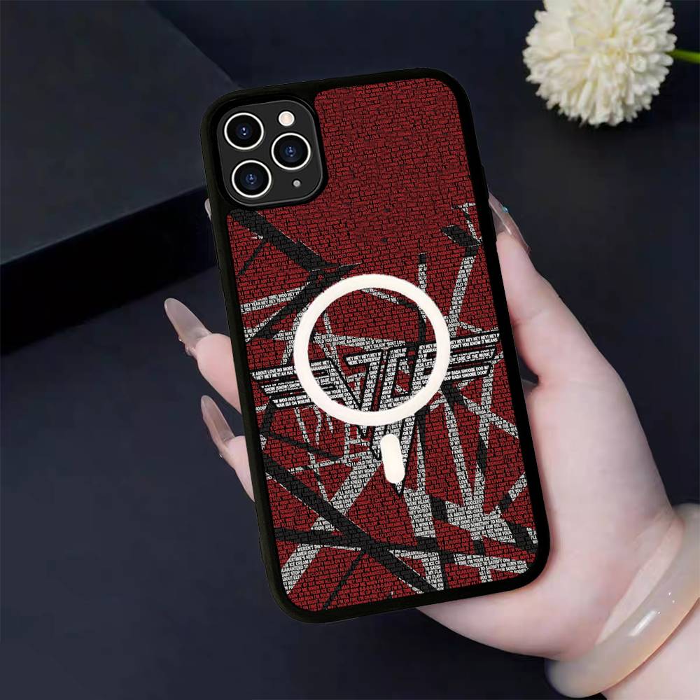 Etui Na Telefon Z Wizerunkiem E-Eddie Van H-Halen Singer Dla IPhone 17 Air 16 15 14 13 12 11 Pro Max Plus Dla Magsafe Bezprzewodowe Ładowanie Pokrowiec