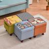 Stoff Kleiner Hocker Haushalts Niedriger Hocker Quadratischer Hocker Einfacher Wohnzimmer Sofa Beistelltisch Massivholzhocker Holzbank