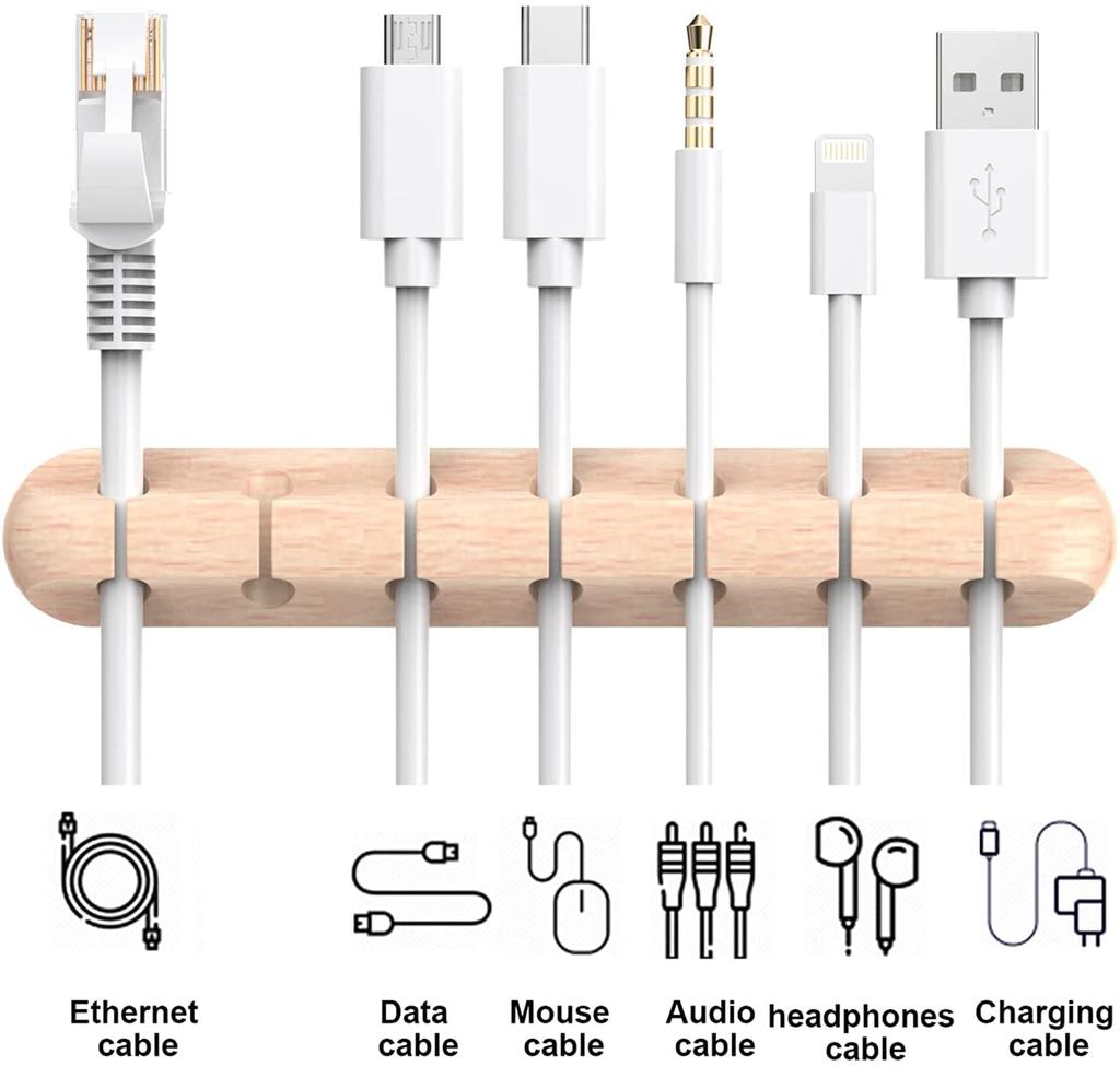 SOULWIT Cable Clip for Lightning USB Charging Headphone Mouse Keyboard Desk Cords Tape Clip Grain Pattern 357 3-Cable Holder/Cable Cables, Cables,