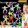 Wooden Hercules Stackable Figure Blocks - Balance Game for Concentration and Early Education.