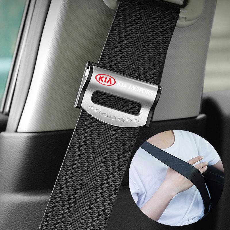 2Pcs Fashion Car Safety Seat Belt Buckle Clip Seatbelt Stopper Adjuster Clip For KIA Cerato Sportage R K2 K3 K5 Sorento Sportage R Rio Soul Accessorie