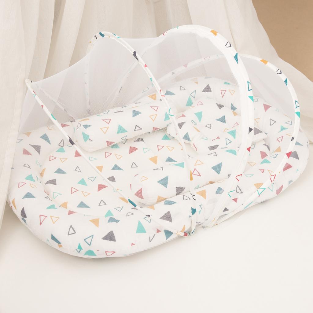 Cama Infantil Cama de Isolamento Biônico para Bebê Recém-Nascido Cama Dobrável à Prova de Mosquitos Cama Média Cama de Viagem Conveniente para Exterior Ninho Mosquito
