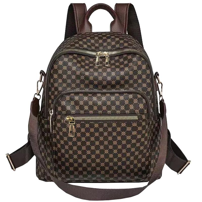 Multi-Color Patterned Casual Backpack, Versatile, Multi-Compartment, Daily Outings, Fashionable & Practical