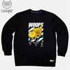 DOLDOL Woops-Mtm-81 Skateboard Cat Oops Character Long Sleeve Sweatshirt