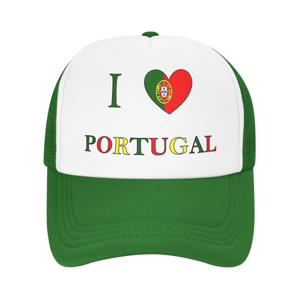 Summer Sun Hats I Love Portugal  Baseball Cap Sun  Breathable Design Trucker Hat Unisex Unisex yk Cute Running Hippie Snapback Cap