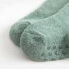 1 Pair Baby Socks Toddler Kids Dinosaur Fleece Socks Non-Slip Autumn Winter Thickened Floor Socks