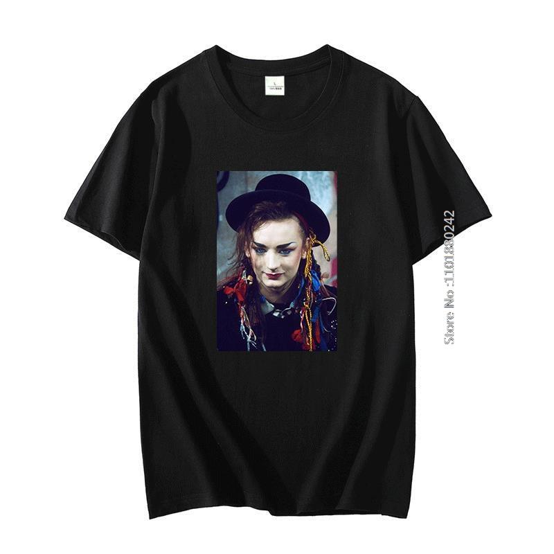 Boy George Cool Poster Birthday Present Fashion Graphic T Shirts Big Size Short Sleeve T Shirt Summer New Shirts And Tshirts
