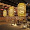 Retro Chinese Bamboo Lantern: Antique Pendant Light for Zen Teahouse or Restaurant