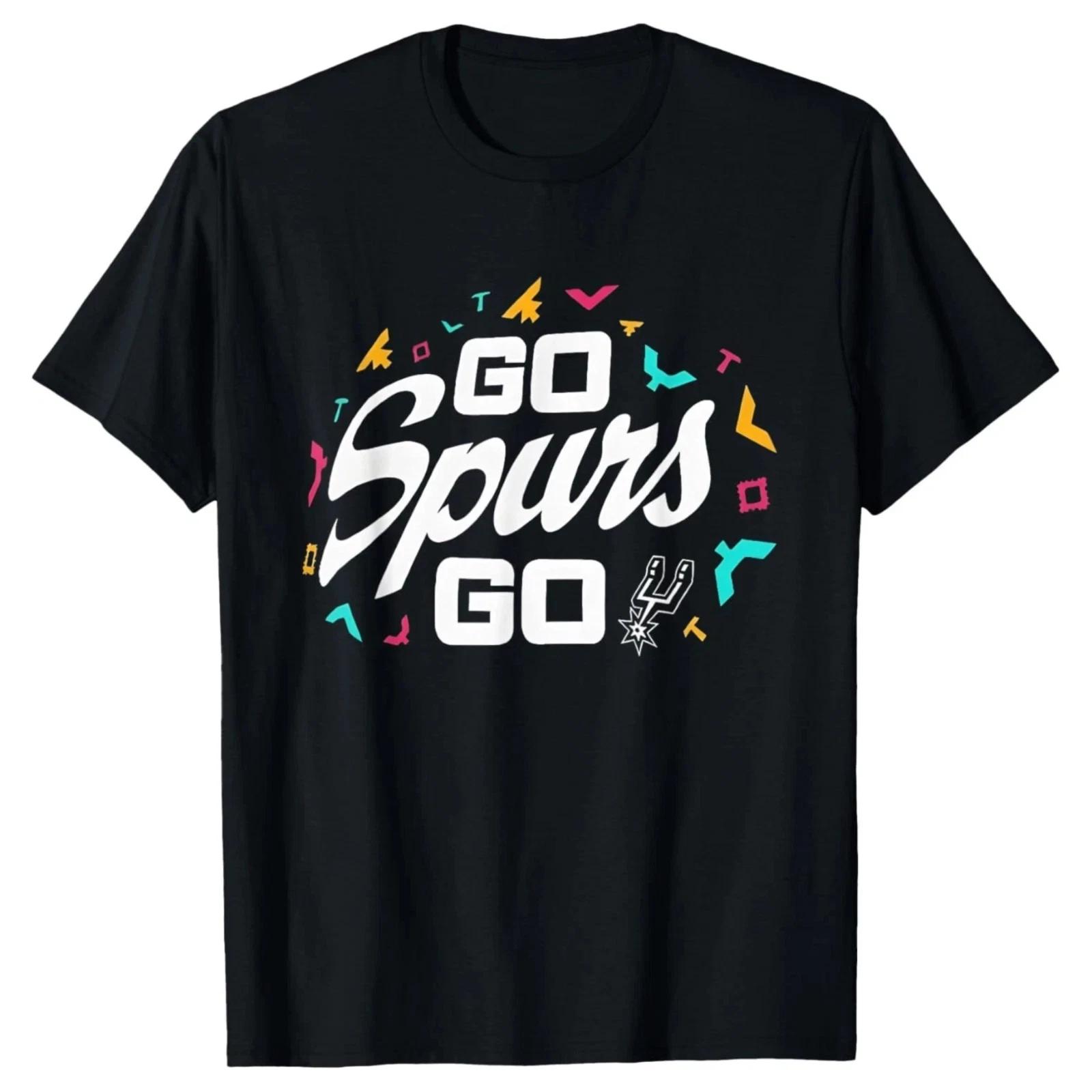 Funny Retro Go Spurs Tee T-Shirt - Retro Basketball T-Shirt - Size S-5XL L