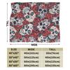 Vintage Floral Skull Fuzzy Blankets Roses Fashion Throw Blanket for Home Hotel Sofa  200x150cm Quilt